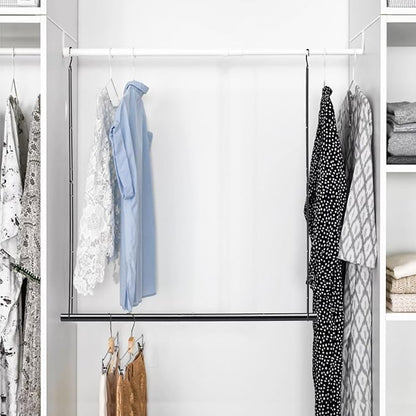 Hanging Closet Rod 31.89in Adjustable Height, Closet Extender Hanging Bar - Image 6