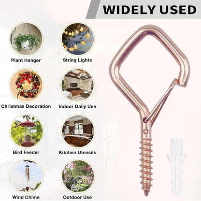 100 PCS Rose Gold Eye Screw Hooks - Image 3