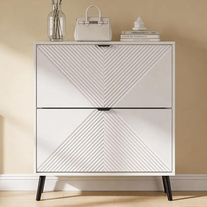 oakvivo Shoe Cabinet Storage, Farmhouse Freestanding Organizer - Image 7