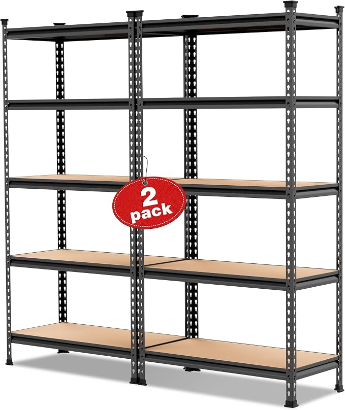 WORKPRO 5-Tier Metal Storage Shelving Unit, 36”W x 18”D x 72”H, Adjustable by WORKPRO
