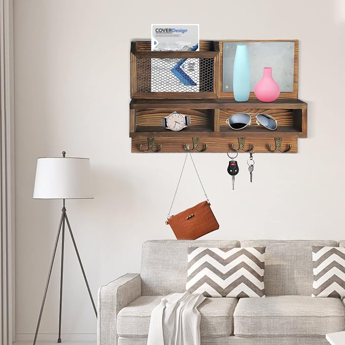 Key Holder for Wall, Mail Organizer Wall Mount - Image 6