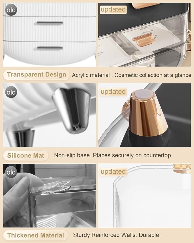 Makeup Organizer Countertop, Skincare Holder Bathroom Counter Organizer - Image 4