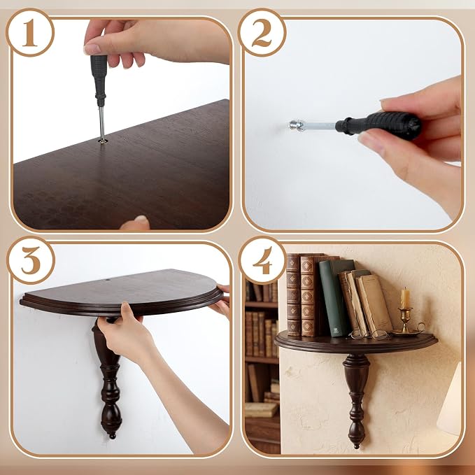 Fumete Solid Wood Floating Shelves - Image 4