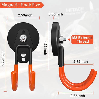 Heavy Duty Storage Magnetic Utility Hooks Large Garage Magnet Hooks - Image 2