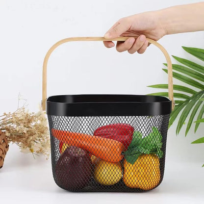 AJIODA Metal Mesh Steel Basket, Storage Organizer Basket Multi-functional - Image 2