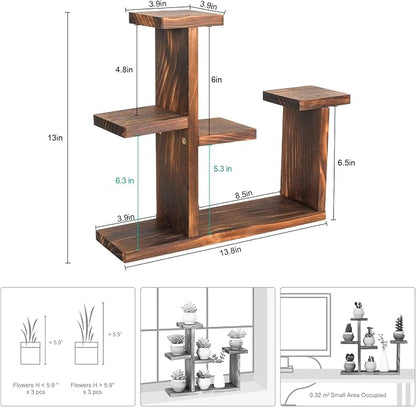 Wooden Tabletop Plant Stand - Image 2