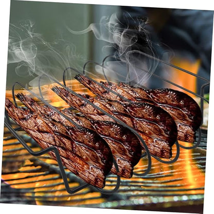 LIOOBO BBQ Grill Roaster Rack Heat Resistant Gloves Steak Chicken Grilling - Image 8