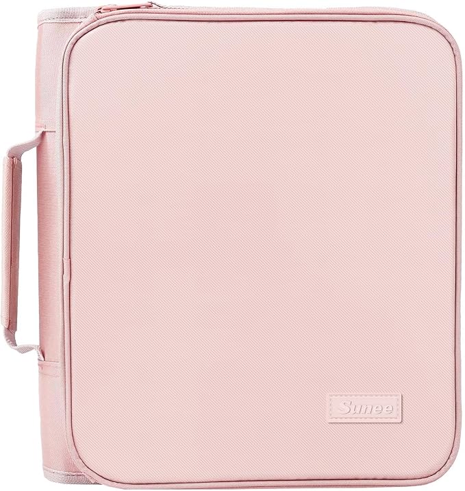 SUNEE Zippered Binder Bag with Handle, 2-Inch 3-Ring O-Ring, 500-Sheet Capacity by SUNEE
