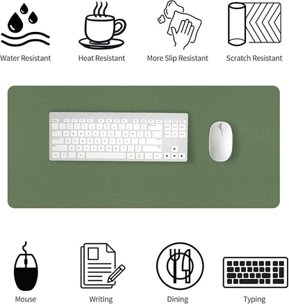 Bloss Leather Mouse Pad with Wrist Rest, Large Mousepad + Keyboard Pad - Image 4