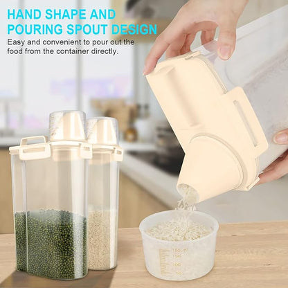 Uppetly Rice Airtight Dry Food Storage Containers, BPA Free Plastic Storage Bin - Image 2