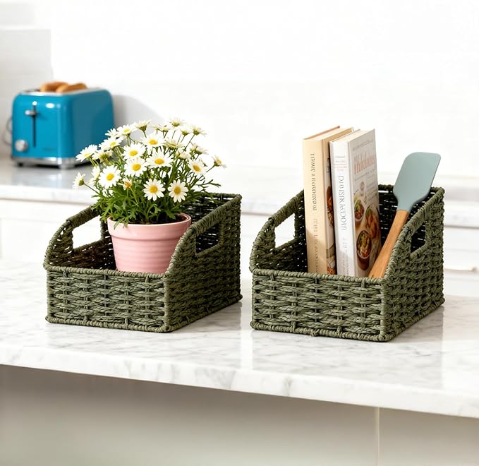 Wicker Baskets for Organizing, Kitchen Counter - Image 7