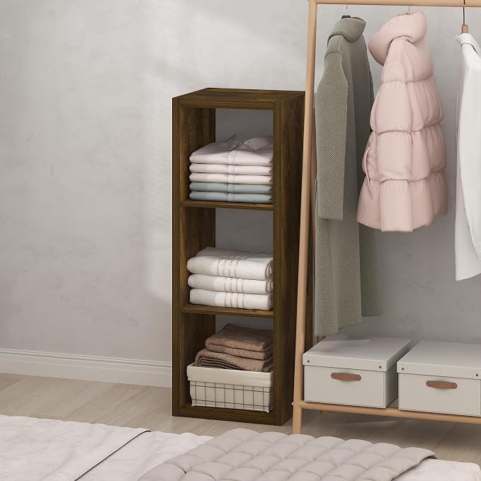 Furinno Cubic Closet Organizers and Storage, 3-Cube Closet Organizer, Open by Furinno-FitsYourSpaceFitsYourBudget