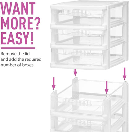Tribello 3 Drawer Plastic Storage, Mini Drawer Unit - Image 5