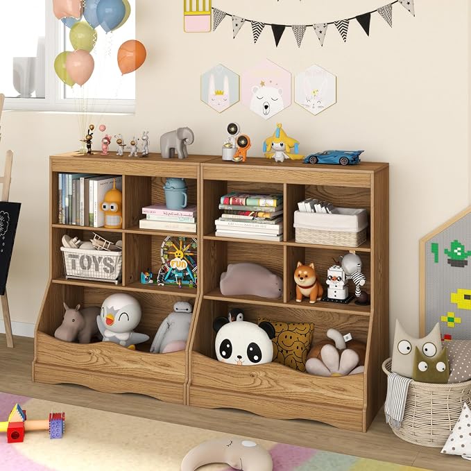 Storage Organizer, Small Bookcase w/ 4 Open Cubes & 1 Bottom Compartment - Image 4