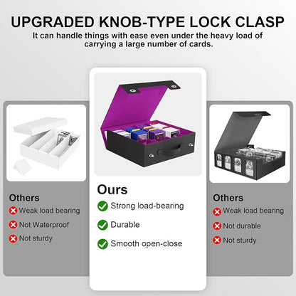Trading Card Storage Box with Portable Handle, 3000+ MTG Storage Box with 4 - Image 6