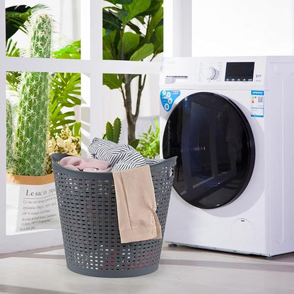 6 Packs 30 Liter Round Plastic Laundry Baskets, Large Basket - Image 5
