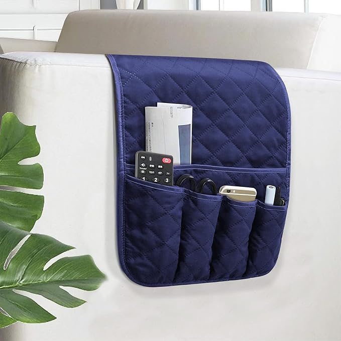 Sofa Armrest Organizer Non-Slip Arm Chair Bedside Caddy Storage Organizer by AUVCAS