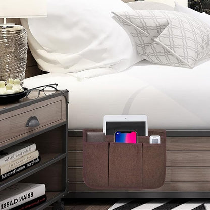 Bedside Caddy Bedside Storage Organizer Magazine Phone Tablet iPad Remote Holder - Image 6
