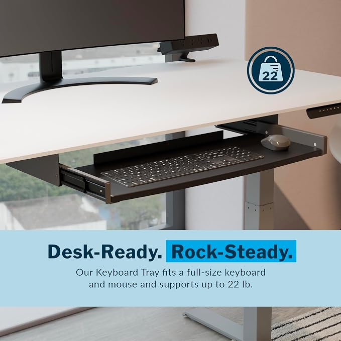 Vari Slide-Out Keyboard Tray – Ergonomic Under-Desk Pull-Out Shelf - Image 3