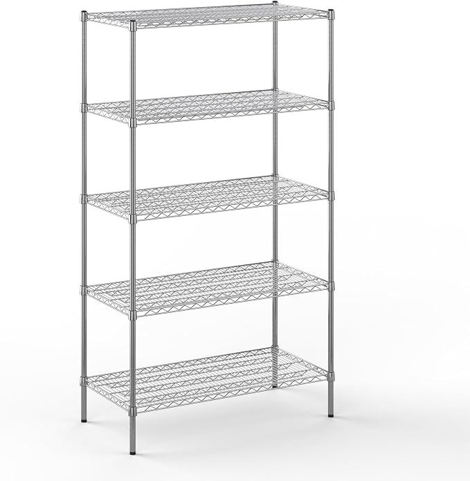 21" Deep x 42" Wide x 74" Height Wire Shelving Kit | 5-Tier | NSF Commercial by Regal+Altair