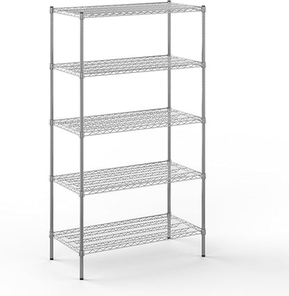 21" Deep x 42" Wide x 74" Height Wire Shelving Kit | 5-Tier | NSF Commercial by Regal+Altair