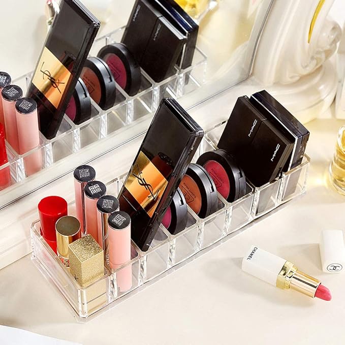 Weiai Clear Acrylic Compact Organizer, Blushes Highlighters Eyeshadow Powder - Image 5