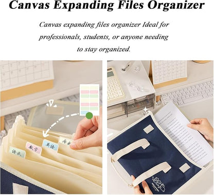 Accordion File Organizer with Handle, 13 Pockets Expanding File Folder - Image 2