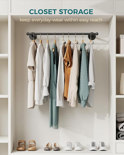 OROPY 33" Industrial Pipe Clothing Rack, Wall Mounted Clothes Rack | Closet Rods - Image 6