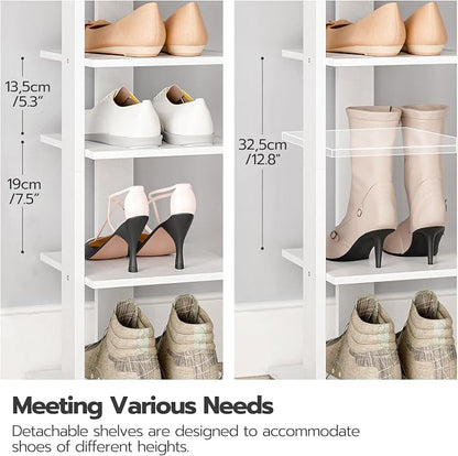 HOOBRO Vertical Shoe Rack for Front Door Entryway, 7 Tier Wooden Shoe Storage - Image 2