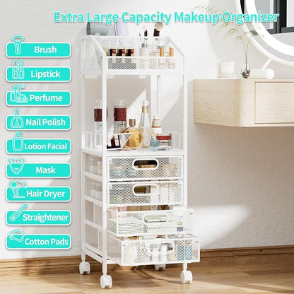 HapiRm Makeup Organizer Storage Cart - Image 6