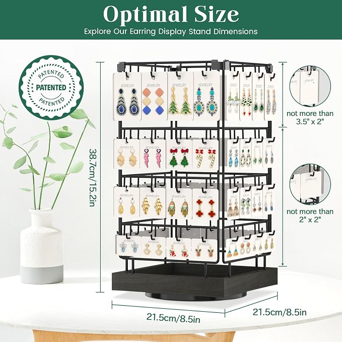 EsLuker.ly Rotating Earring Display Holder Stand - Image 5