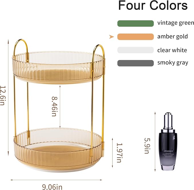 YCIA&DONE 360 Rotating Makeup Organizer and Storage - Image 5