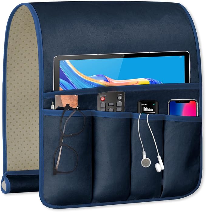 TV Remote Control Holder Couch Caddy, Non-slip Bedside Caddy Organizer by WETRBWEH