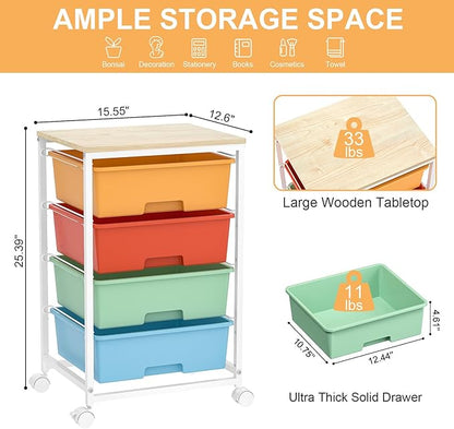 Utility-Rolling-Storage-Drawer-Craft-Cart-Organizer - Image 3