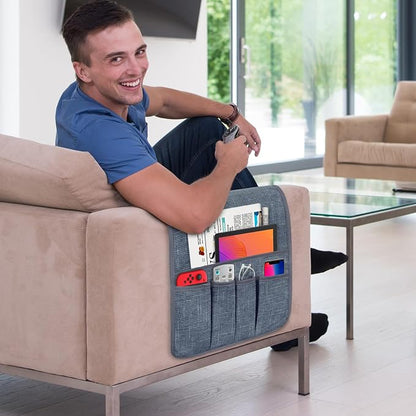 Couch Armrest Remote Control Holder, Couch Caddy Gifts - Image 2