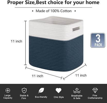 OIAHOMY Cube Storage Basket, 11-Inch Cube Basket - Image 3