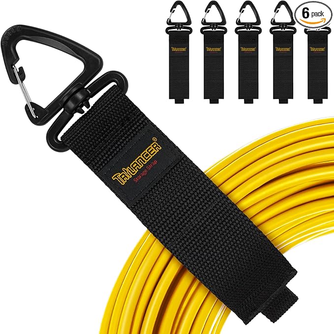 Extension Cord Organizer and Hanger, Trilancer Hook-and-Loop Storage Straps by Trilancer
