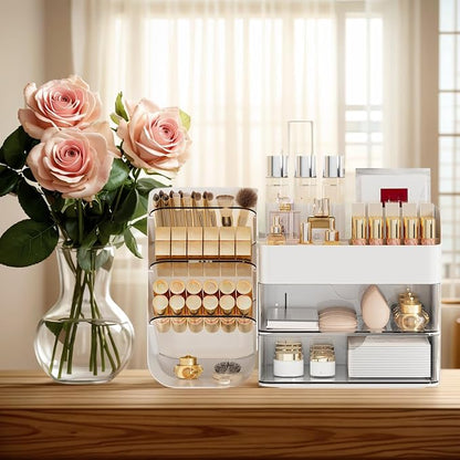 Makeup Organizer with 2 M Drawers & Brush Holders - Image 7