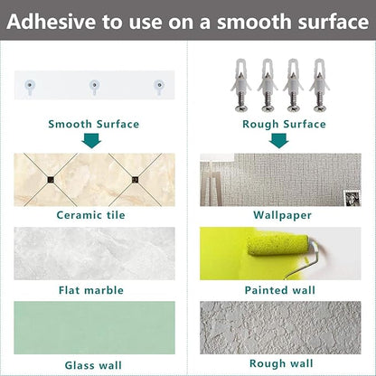 Bakzon Acrylic Shower Shelves 2 Pack – No Drill Adhesive Acrylic Bathroom - Image 3