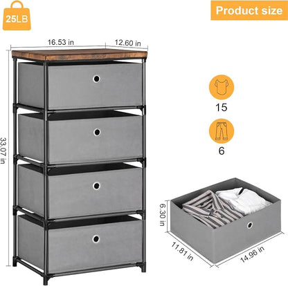 HAITRAL Drawer Clothes Organizer, Fabric Storage Chest - Image 3