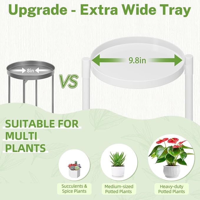 iDavosic.ly 3 Tier Large Plant Stand Indoor, 10 Inch Wide Tall Corner Metal - Image 2