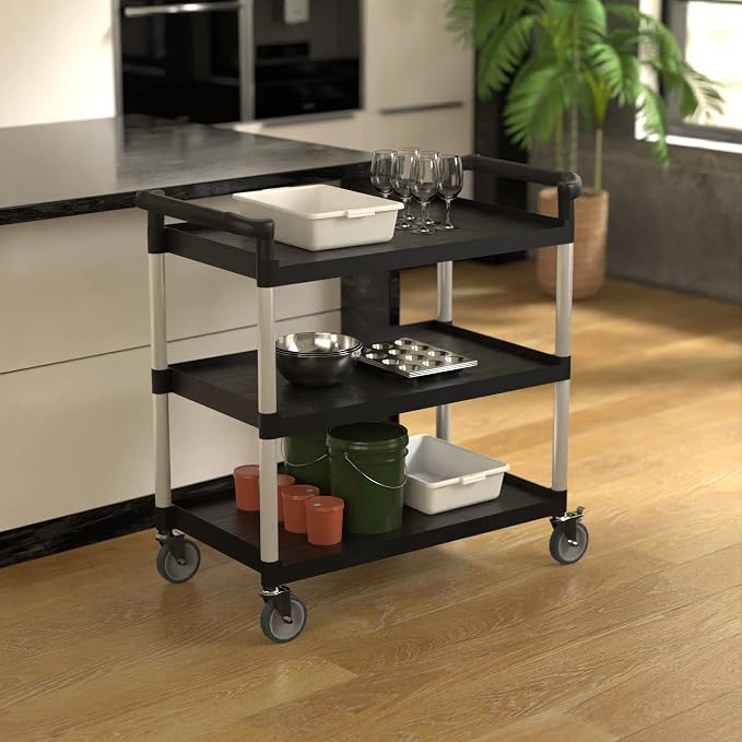 Black Utility/Bussing Cart - Image 2