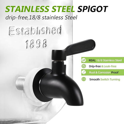 1 Gallon Drink Dispenser with Spigot 18/8 Stainless Steel – Airtight & - Image 6