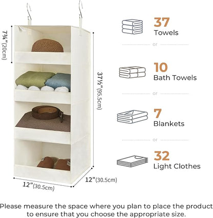 GRANNY SAYS 4-Shelf Hanging Organizer, Closet Hanging Shelves, Space Saver - Image 3