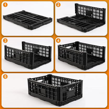 Collapsible Storage Bin Container，52 Liter Transfer heavy duty plastic storage - Image 4