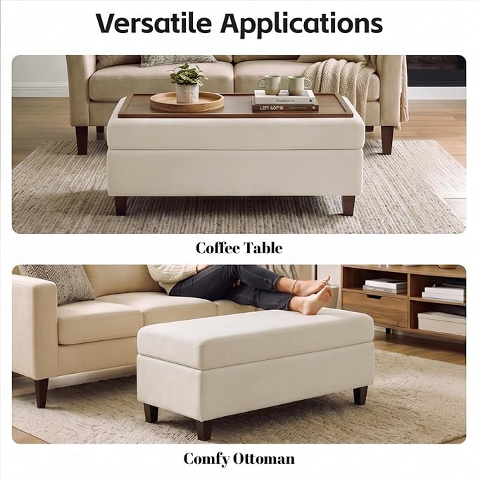 GENTEACO 45" Storage Ottoman Bench - Image 3
