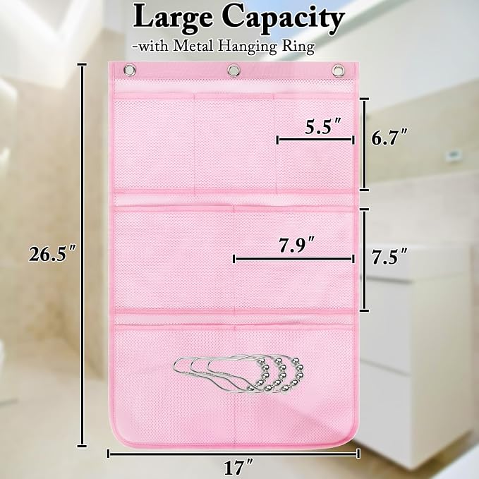 Fammart Mesh Shower Caddy Hanging, Quick-Drying Shower Organizer - Image 7
