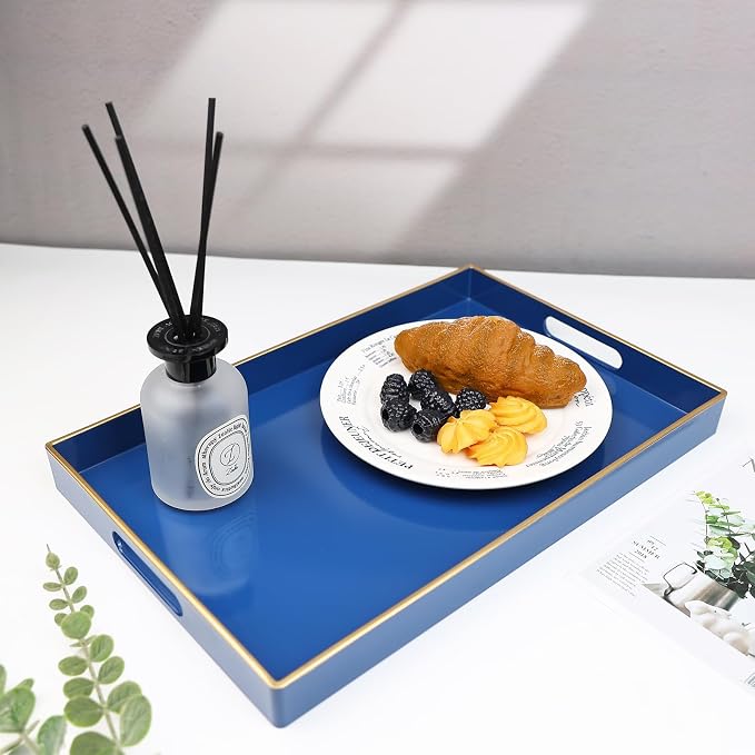 Spsyrine Blue Decorative Serving Tray - Image 7