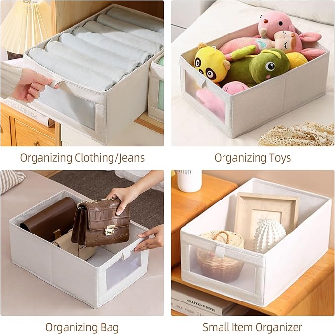 Linen Closet Organizers And Storage, 10 Pack Closet Storage Bins Linen Closet - Image 6
