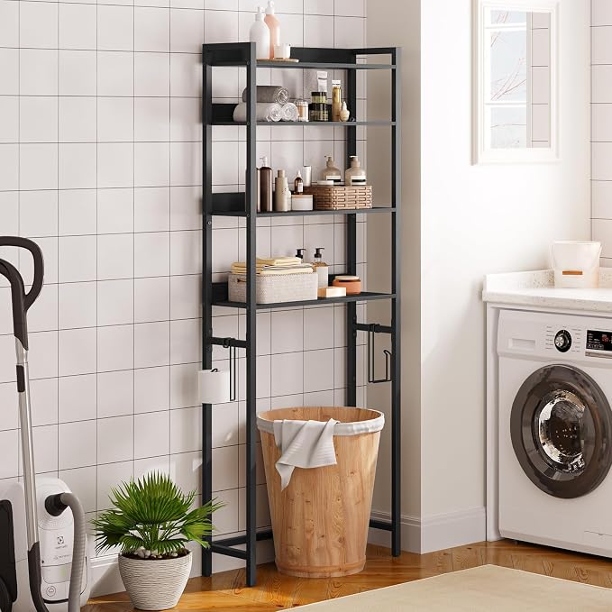 MAHANCRIS Over The Toilet Storage Rack, 4 Tier Bathroom Organizer Over Toilet - Image 4